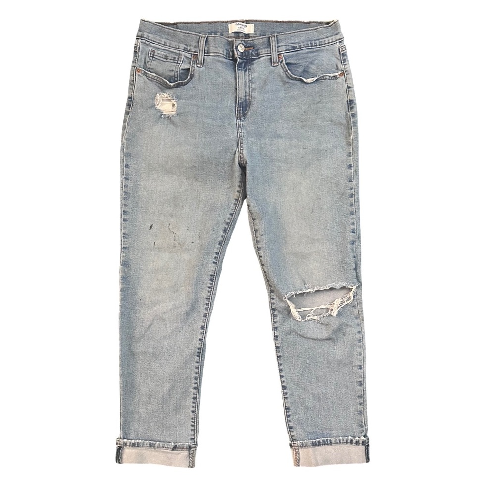 Levi's Light Blue Distressed Ankle Jeans